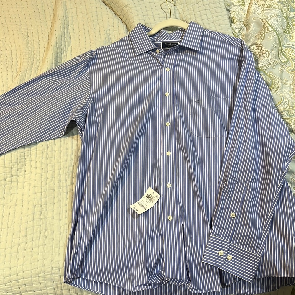 *New* Club Room Striped Blur Dress Shirt